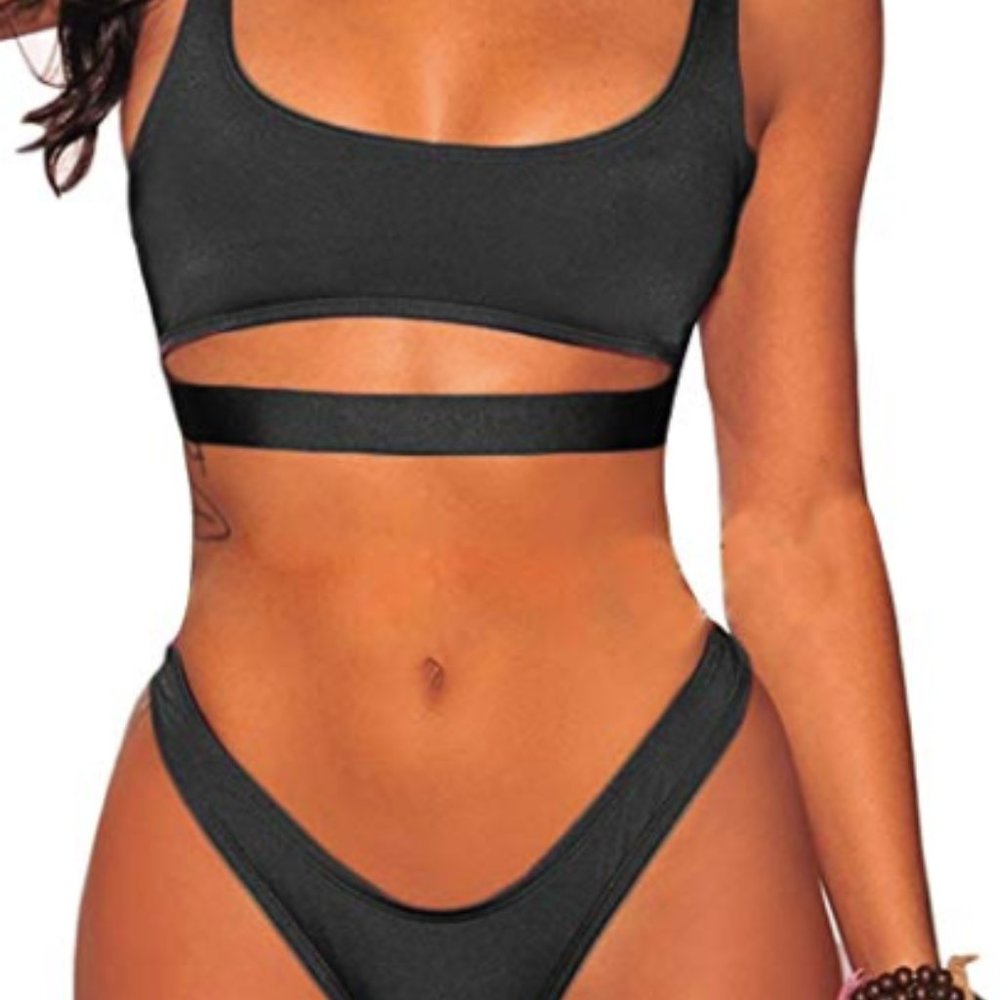 Womens Sexy Black Bikini Set
